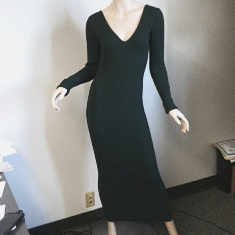 Hera Collection long rib knit dress